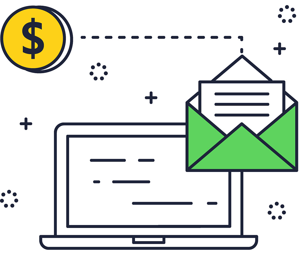 Icon email blast marketing